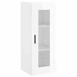vidaXL Wall Mounted Cabinet Bathroom Cabinet Storage Cabinet Cupboard White - high gloss white