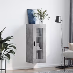 vidaXL Wall Mounted Cabinet Bathroom Cabinet Storage Cabinet Cupboard White - concrete grey