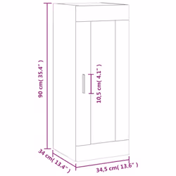 vidaXL Wall Mounted Cabinet Bathroom Cabinet Storage Cabinet Cupboard White - concrete grey