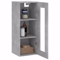 vidaXL Wall Mounted Cabinet Bathroom Cabinet Storage Cabinet Cupboard White - concrete grey - Additional view 4
