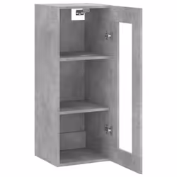 vidaXL Wall Mounted Cabinet Bathroom Cabinet Storage Cabinet Cupboard White - concrete grey - Additional view 6