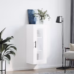 vidaXL Wall Mounted Cabinet Bathroom Cabinet Storage Cabinet Cupboard White - white