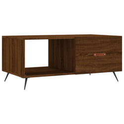 vidaXL Coffee Table Tea Side Table Sofa Couch Accent End Table Engineered Wood - brown oak