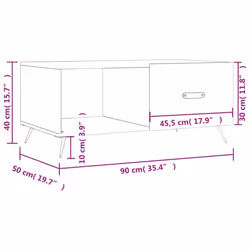 vidaXL Coffee Table Tea Side Table Sofa Couch Accent End Table Engineered Wood - brown oak