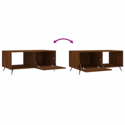 vidaXL Coffee Table Tea Side Table Sofa Couch Accent End Table Engineered Wood - brown oak - Additional view 8