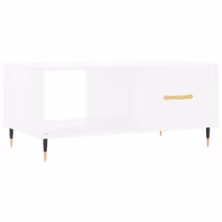 vidaXL Coffee Table Side Table Sofa End Table Concrete Grey Engineered Wood - white