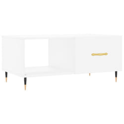 vidaXL Coffee Table Side Table Sofa End Table Concrete Grey Engineered Wood - white