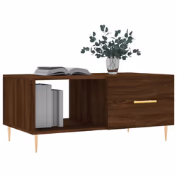vidaXL Coffee Table Tea Side Table Sofa Couch Table Sonoma Oak Engineered Wood - brown oak