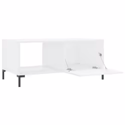 vidaXL Coffee Table Side Table Sofa End Table High Gloss White Engineered Wood - high gloss white - Additional view 5