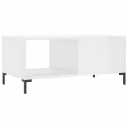 vidaXL Coffee Table Side Table Sofa End Table High Gloss White Engineered Wood - high gloss white - Additional view 7