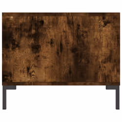 vidaXL Coffee Table Side Table Sofa End Table High Gloss White Engineered Wood - smoked oak - Additional view 6