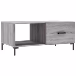 vidaXL Coffee Table Side Table Sofa End Table High Gloss White Engineered Wood - grey sonoma