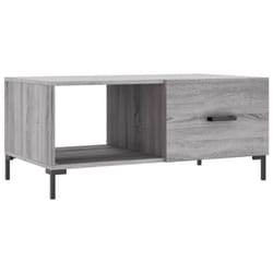 vidaXL Coffee Table Side Table Sofa End Table High Gloss White Engineered Wood - grey sonoma