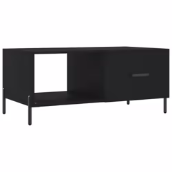 vidaXL Coffee Table Tea Side Table Sofa Couch Table Sonoma Oak Engineered Wood - black