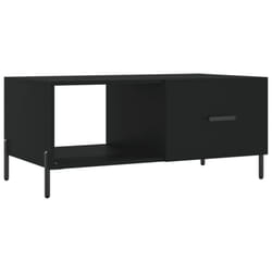 vidaXL Coffee Table Tea Side Table Sofa Couch Table Sonoma Oak Engineered Wood - black