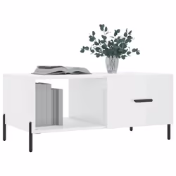 vidaXL Coffee Table Tea Side Table Sofa Couch Table Sonoma Oak Engineered Wood - high gloss white