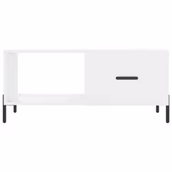 vidaXL Coffee Table Tea Side Table Sofa Couch Table Sonoma Oak Engineered Wood - high gloss white - Additional view 4