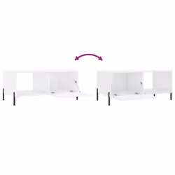 vidaXL Coffee Table Tea Side Table Sofa Couch Table Sonoma Oak Engineered Wood - high gloss white - Additional view 8