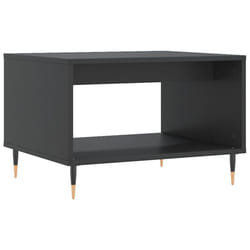 vidaXL Coffee Table Side Table Sofa Couch Table Grey Sonoma Engineered Wood - black