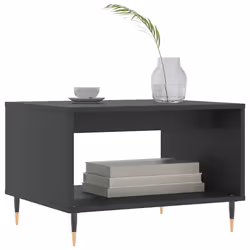 vidaXL Coffee Table Side Table Sofa Couch Table Grey Sonoma Engineered Wood - black