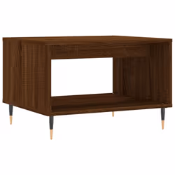vidaXL Coffee Table Side Table Sofa Couch Table Grey Sonoma Engineered Wood - brown oak