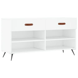 vidaXL Shoe Bench Shoe Shelf Hallway Shoe Storage Cabinet Engineered Wood - white