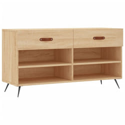 vidaXL Shoe Bench Shoe Shelf Hallway Shoe Storage Cabinet Engineered Wood - sonoma oak