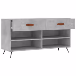 vidaXL Shoe Bench Shoe Shelf Hallway Shoe Storage Cabinet Engineered Wood - concrete grey - Additional view 4