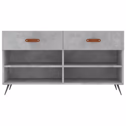 vidaXL Shoe Bench Shoe Shelf Hallway Shoe Storage Cabinet Engineered Wood - concrete grey - Additional view 5