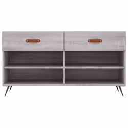 vidaXL Shoe Bench Shoe Shelf Hallway Shoe Storage Cabinet Engineered Wood - grey sonoma - Additional view 5