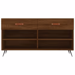 vidaXL Shoe Bench Shoe Shelf Hallway Shoe Storage Cabinet Engineered Wood - brown oak - Additional view 5