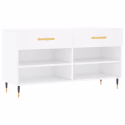 vidaXL Shoe Bench Shoe Shelf Hallway Shoe Storage Cabinet Engineered Wood - white