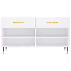 vidaXL Shoe Bench Shoe Shelf Hallway Shoe Storage Cabinet Engineered Wood - white - Additional view 5