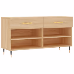 vidaXL Shoe Bench Shoe Storage Cabinet Shoe Rack Brown Oak Engineered Wood - sonoma oak