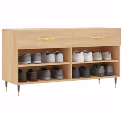 vidaXL Shoe Bench Shoe Storage Cabinet Shoe Rack Brown Oak Engineered Wood - sonoma oak