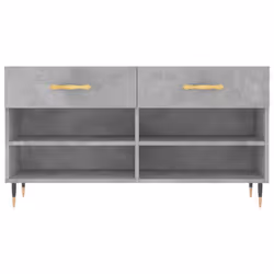 vidaXL Shoe Bench Shoe Shelf Hallway Shoe Storage Cabinet Engineered Wood - concrete grey - Additional view 5