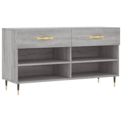 vidaXL Shoe Bench Shoe Shelf Hallway Shoe Storage Cabinet Engineered Wood - grey sonoma