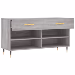 vidaXL Shoe Bench Shoe Shelf Hallway Shoe Storage Cabinet Engineered Wood - grey sonoma - Additional view 4