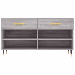 vidaXL Shoe Bench Shoe Shelf Hallway Shoe Storage Cabinet Engineered Wood - grey sonoma - Additional view 5