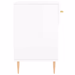 vidaXL Shoe Bench Shoe Cupboard Shoe Storage Shoe Rack Black Engineered Wood - high gloss white - Additional view 6