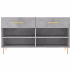 vidaXL Shoe Bench Shoe Cupboard Shoe Storage Shoe Rack Black Engineered Wood - concrete grey - Additional view 5