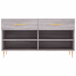 vidaXL Shoe Bench Shoe Cupboard Shoe Storage Shoe Rack Black Engineered Wood - grey sonoma - Additional view 5