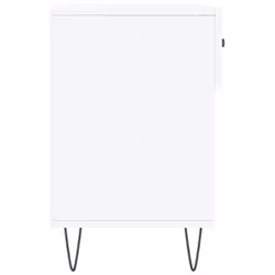vidaXL Shoe Bench Shoe Storage Shoe Rack High Gloss White Engineered Wood - white - Additional view 6