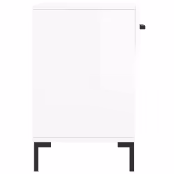 vidaXL Shoe Bench Shoe Cupboard Shoe Storage Shoe Rack Black Engineered Wood - high gloss white - Additional view 6