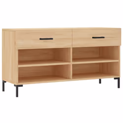 vidaXL Shoe Bench Shoe Cupboard Shoe Storage Shoe Rack Black Engineered Wood - sonoma oak
