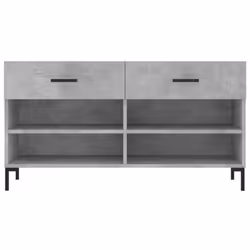 vidaXL Shoe Bench Shoe Cupboard Shoe Storage Shoe Rack Black Engineered Wood - concrete grey - Additional view 5