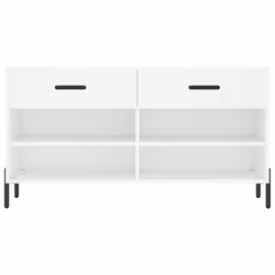 vidaXL Shoe Bench Shoe Storage Cabinet Shoe Rack Brown Oak Engineered Wood - white - Additional view 5