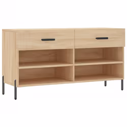 vidaXL Shoe Bench Shoe Storage Cabinet Shoe Rack Brown Oak Engineered Wood - sonoma oak