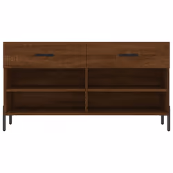 vidaXL Shoe Bench Shoe Storage Cabinet Shoe Rack Brown Oak Engineered Wood - Additional view 5