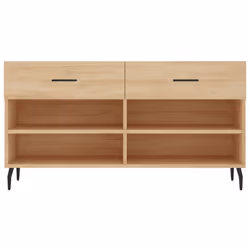 vidaXL Shoe Bench Shoe Cupboard Shoe Storage Shoe Rack Black Engineered Wood - sonoma oak - Additional view 5